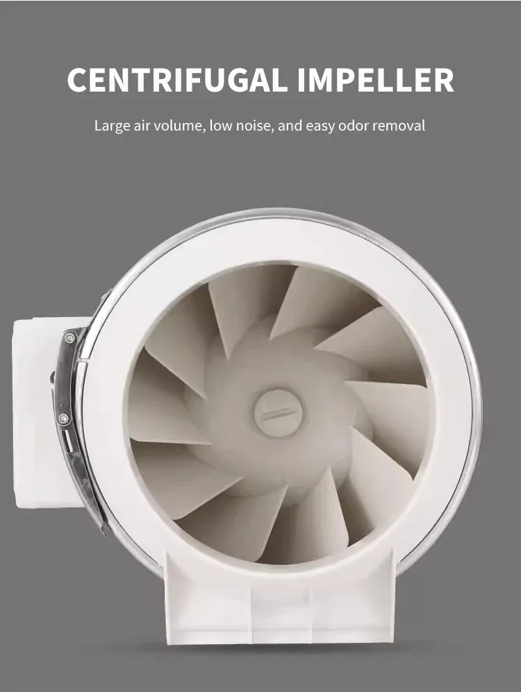 Silent Duct Booster Fan, 220 V, Metal - detail 12