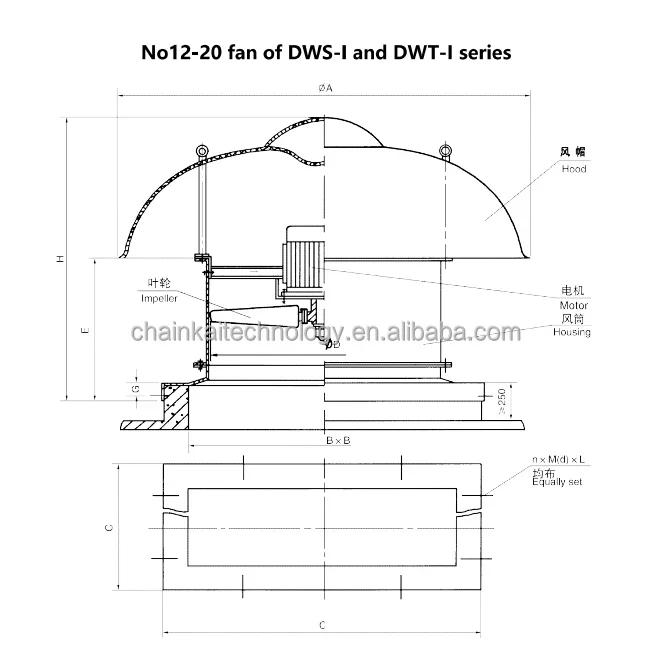 Smoke Exhaust Roof Fan, DWS-I, Axial - detail 6