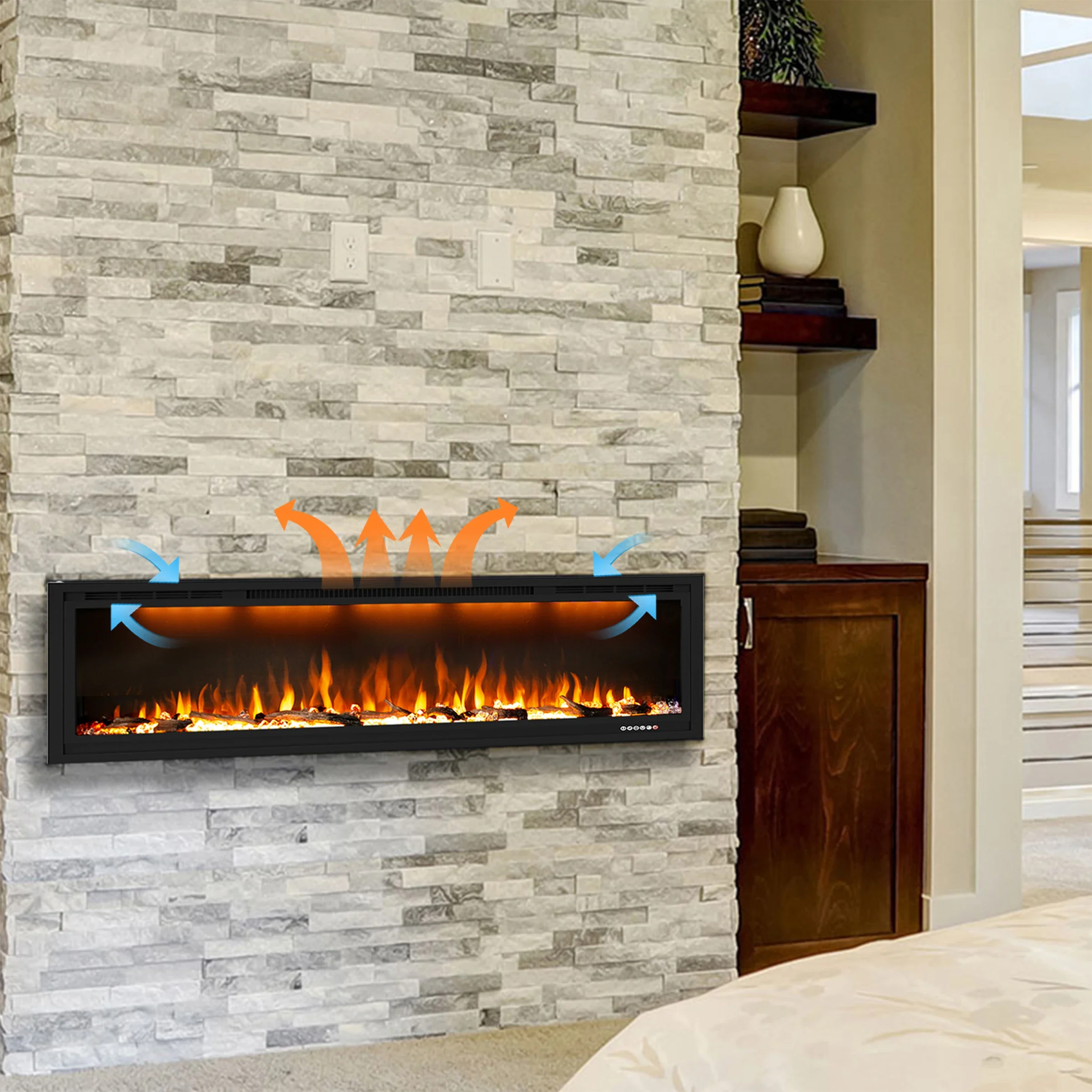 Linear Water Vapor Fireplace, 2000mm, 3D - detail 52
