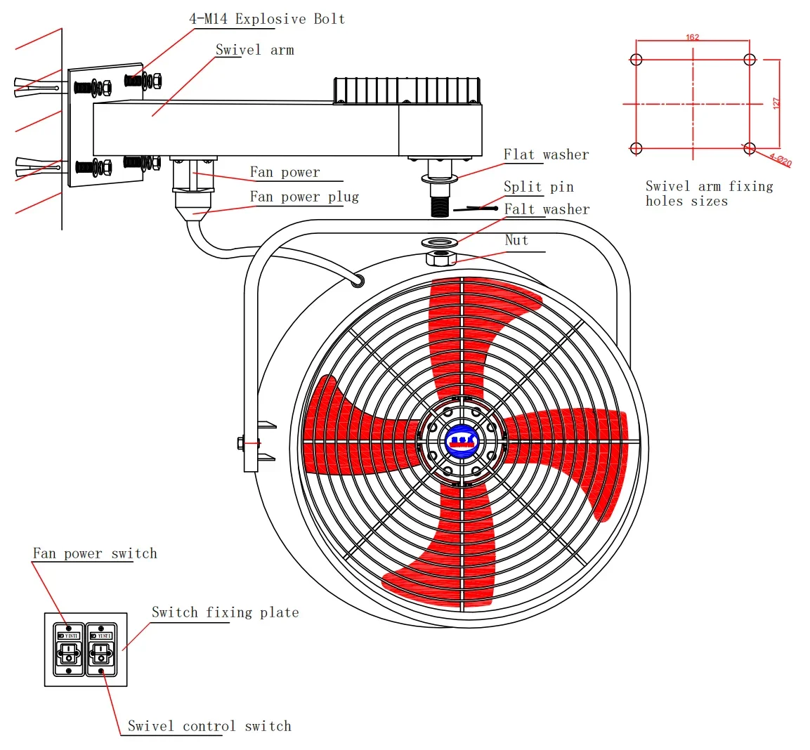 Indoor Outdoor Cooling Fan, 220-240V, 50Hz - detail 24