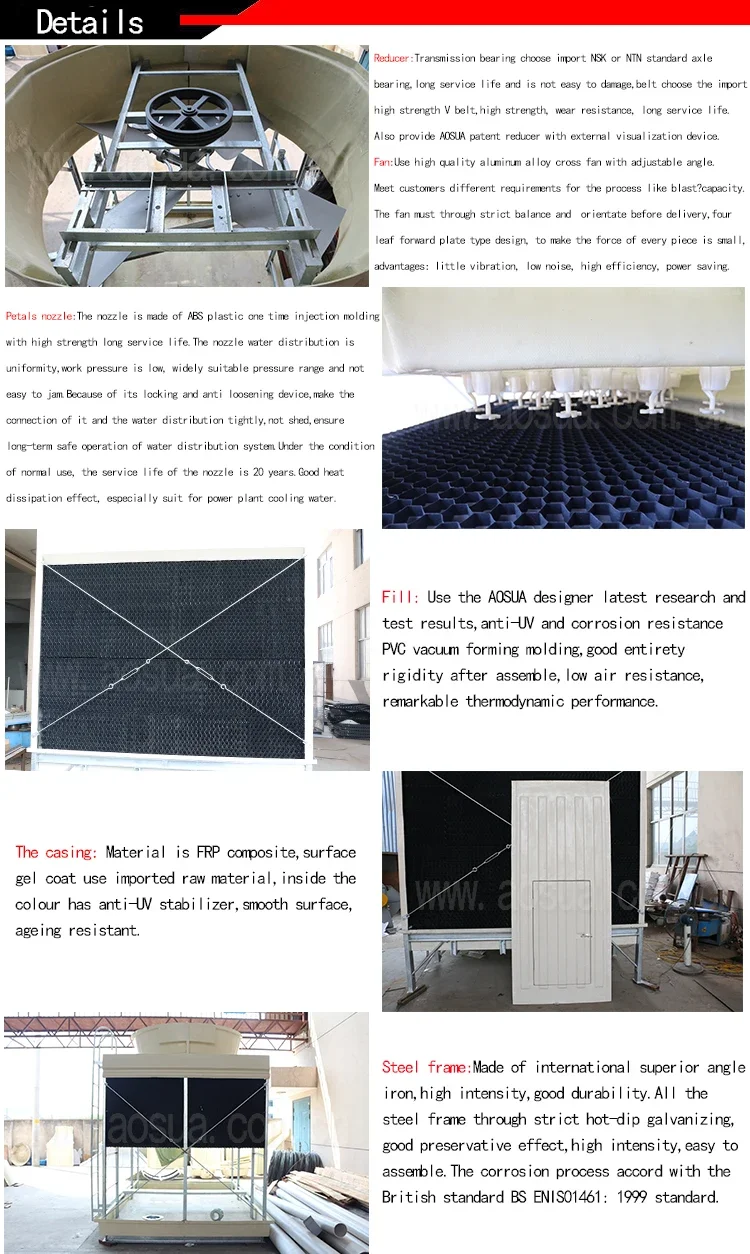 Flow Cooling Tower, 100T, 380v, 4.0KW(5.36hp) - detail 4