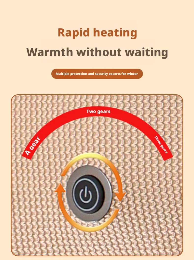 Portable Electric Heating Blanket, USB, DC 5V, Us Plug - detail 6