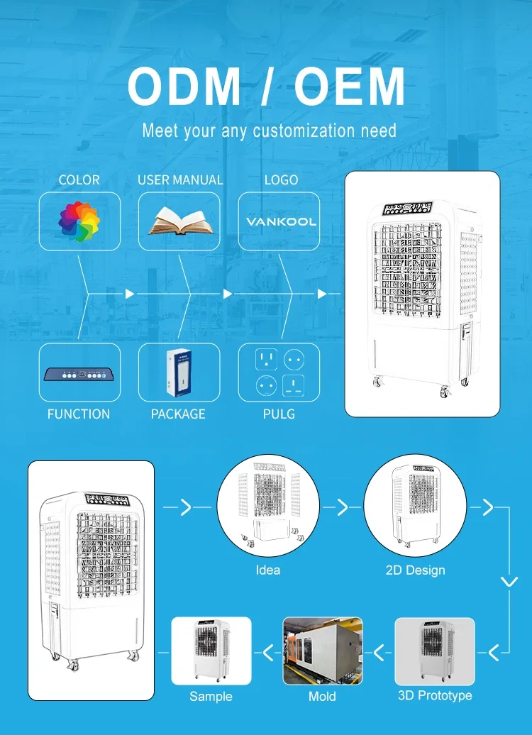 Evaporative Air Cooler, 3000m3/h, portable, 30L - detail 26