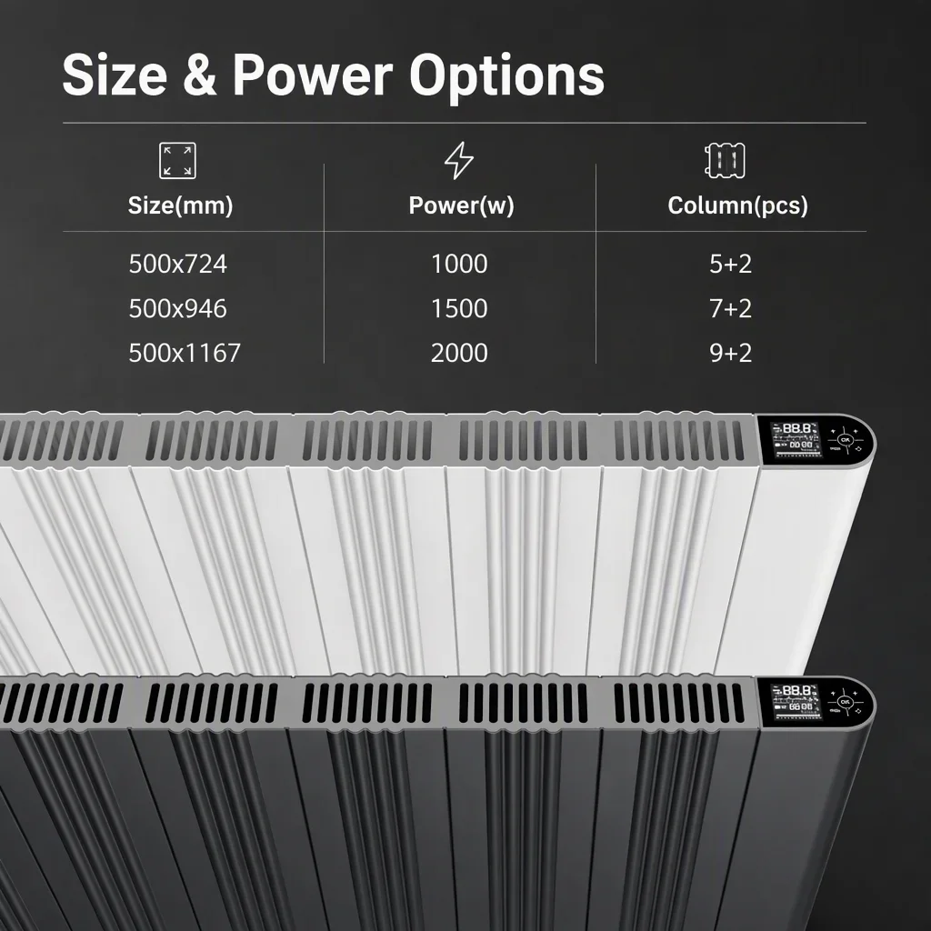 Aluminum Electric Radiator, AVONFLOW, Portable, Wall - detail 10