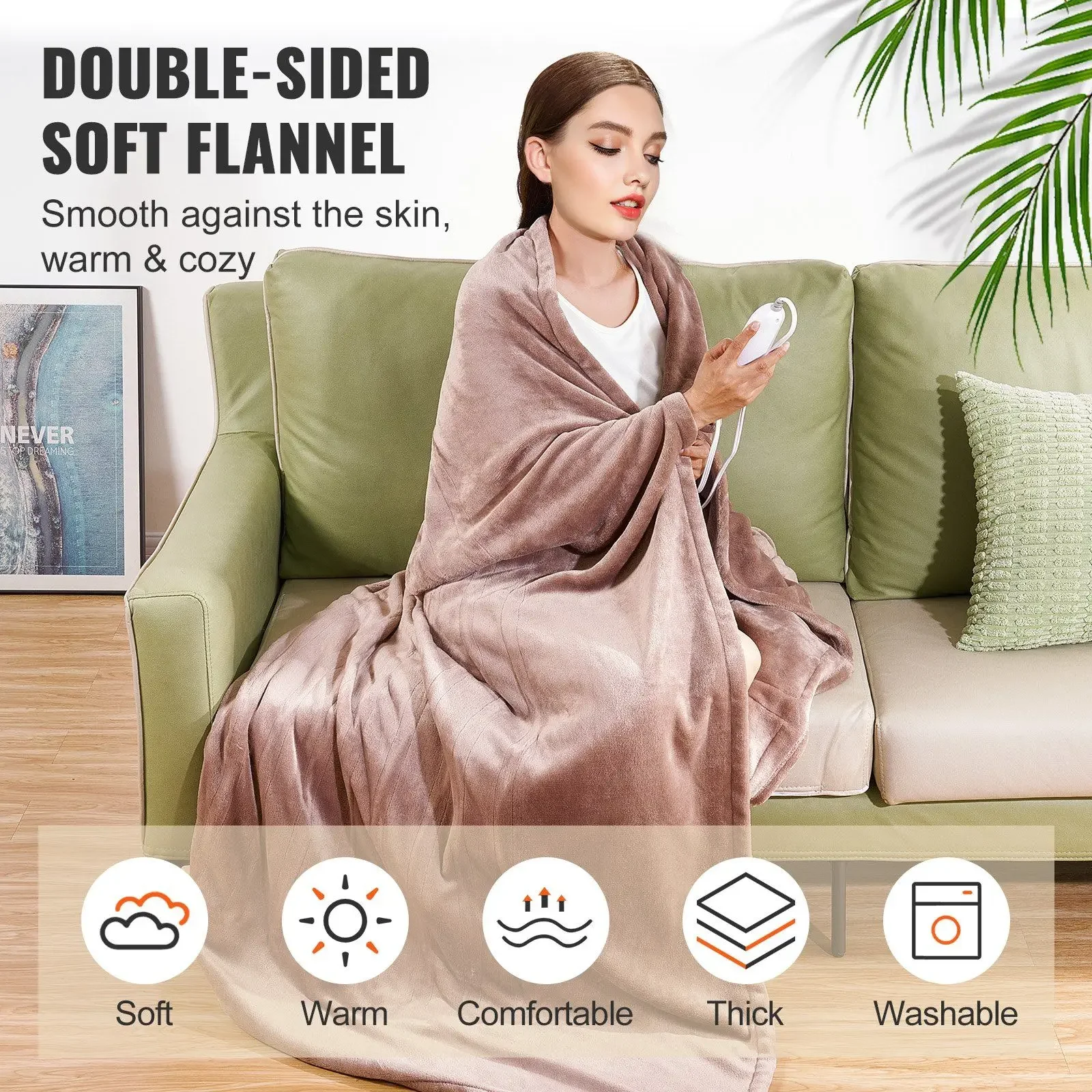 Vivon Electric Blanket, 100, AC 110V, Us Plug - detail 6