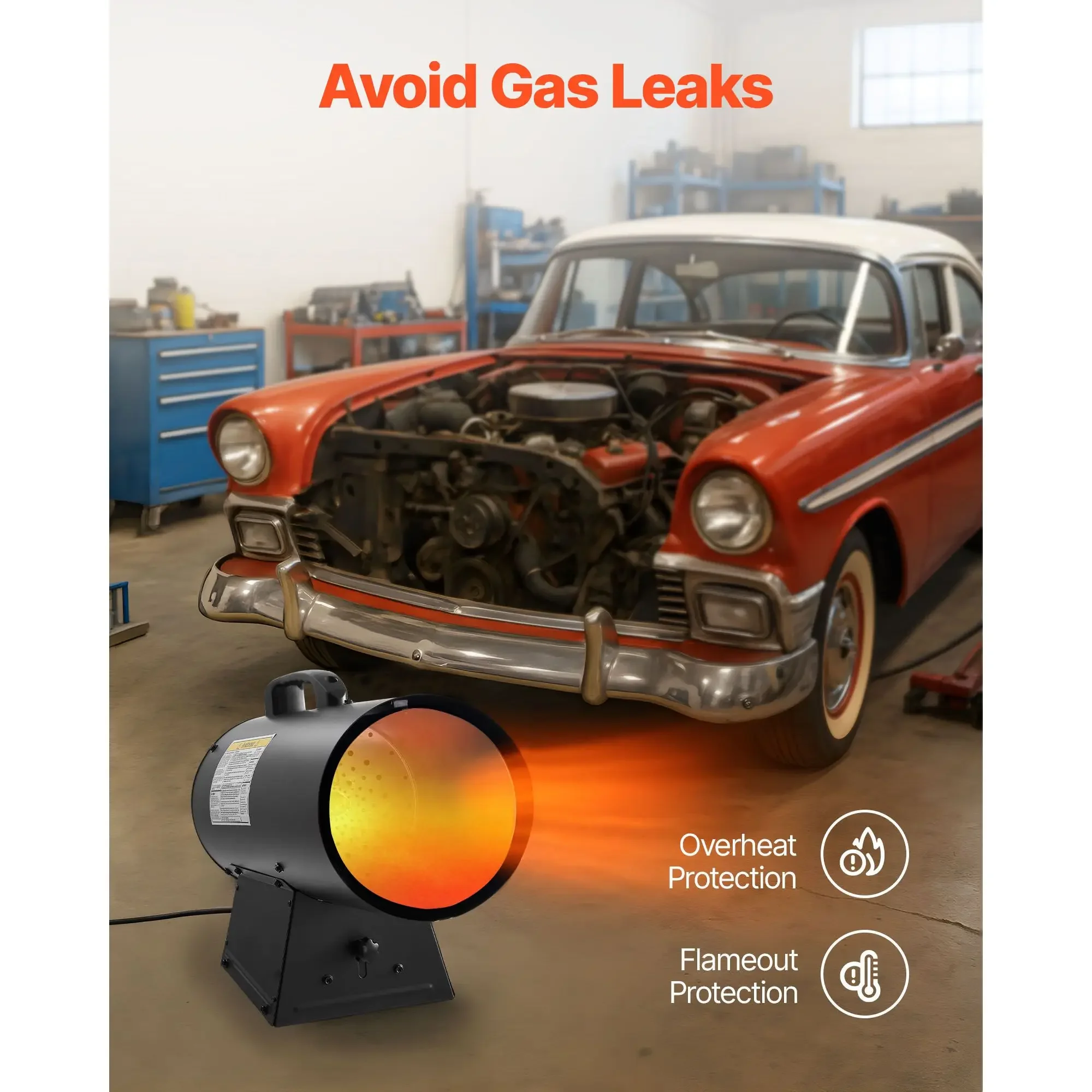 Forced Air Propane Heater, Portable, 60000BTU - detail 6