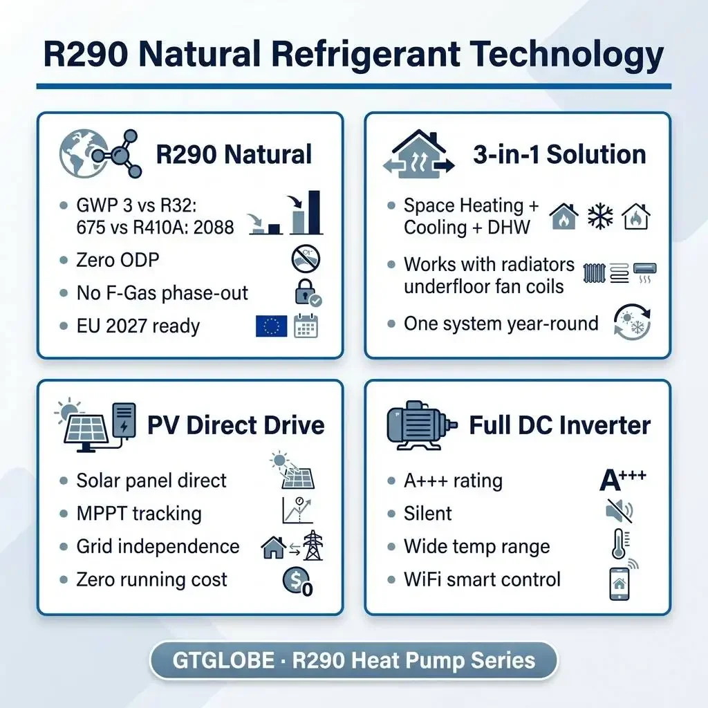 Air Heat Pump, R290, COP, GTGLOBE, JLB-6004 - detail 12