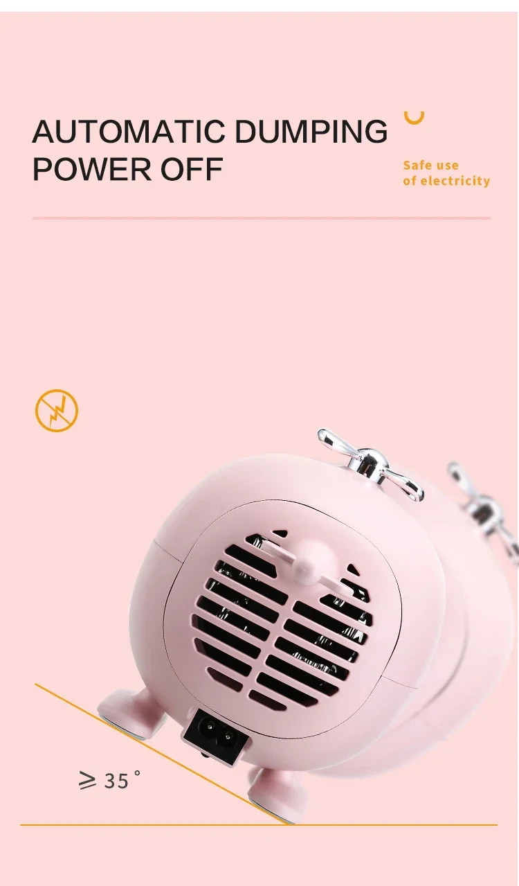 Foot Colorful Mini Fan, PTC, 400, Portable - detail 14