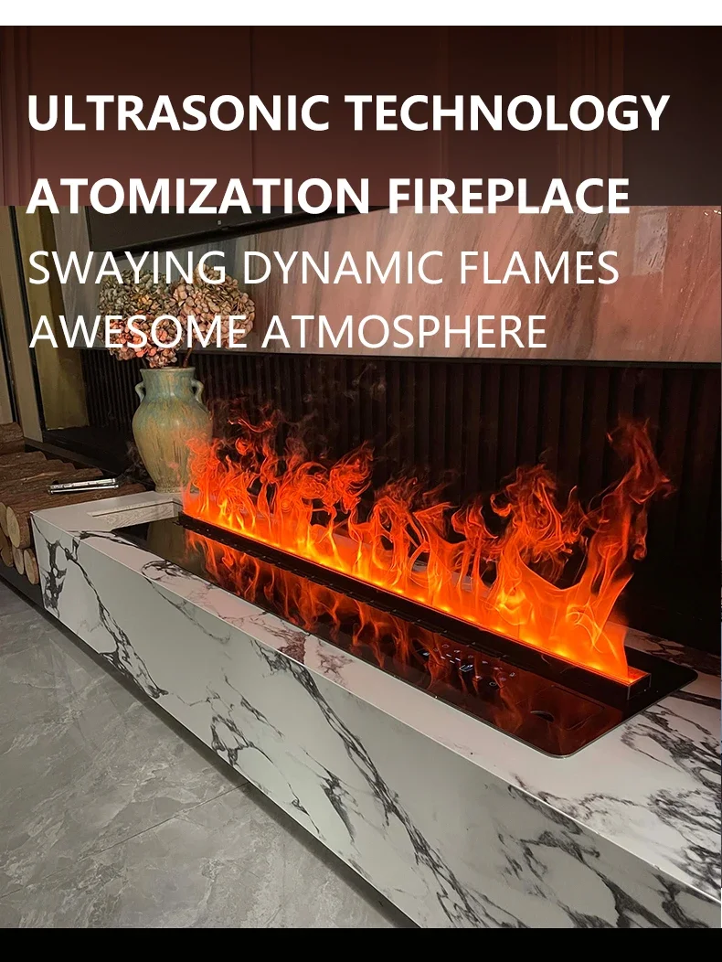 Electric Fireplace, 3D, Stainless Steel, Other Fireplaces - detail 4