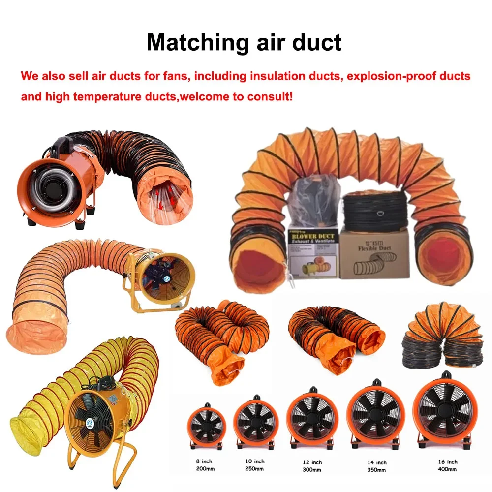 Portable Ventilation Air Blower, Cast, 250mm/10inch - detail 14