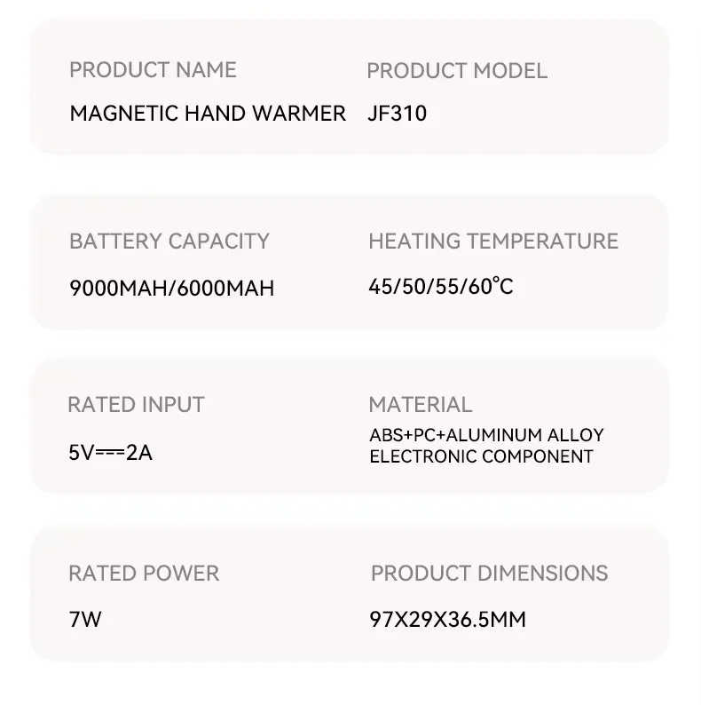 Hand Warmer, 5000mAh, LCD, LED, USB-C - detail 14