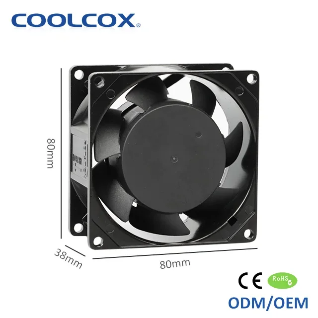 AC8038 80mm AC Axial Cooling Fan, 110-240V, 2400-2800rpm, PBT - detail 2