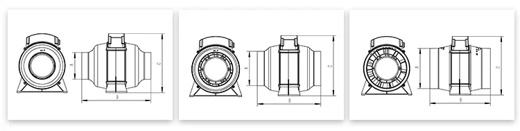 Exhaust Pipe Fan, Inline, ABS - detail 6