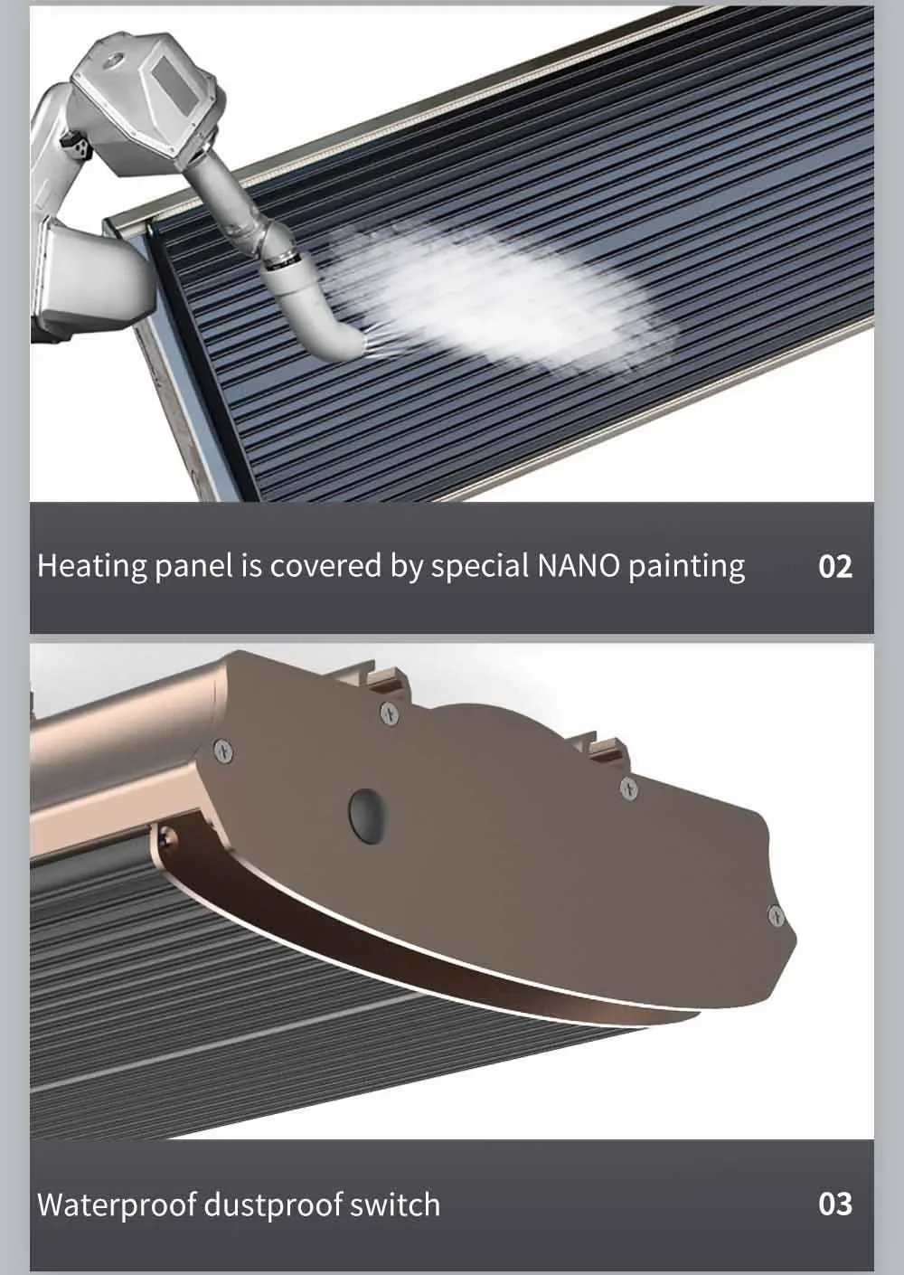 Infrared Heating Panel, Ceiling, Wall - detail 6
