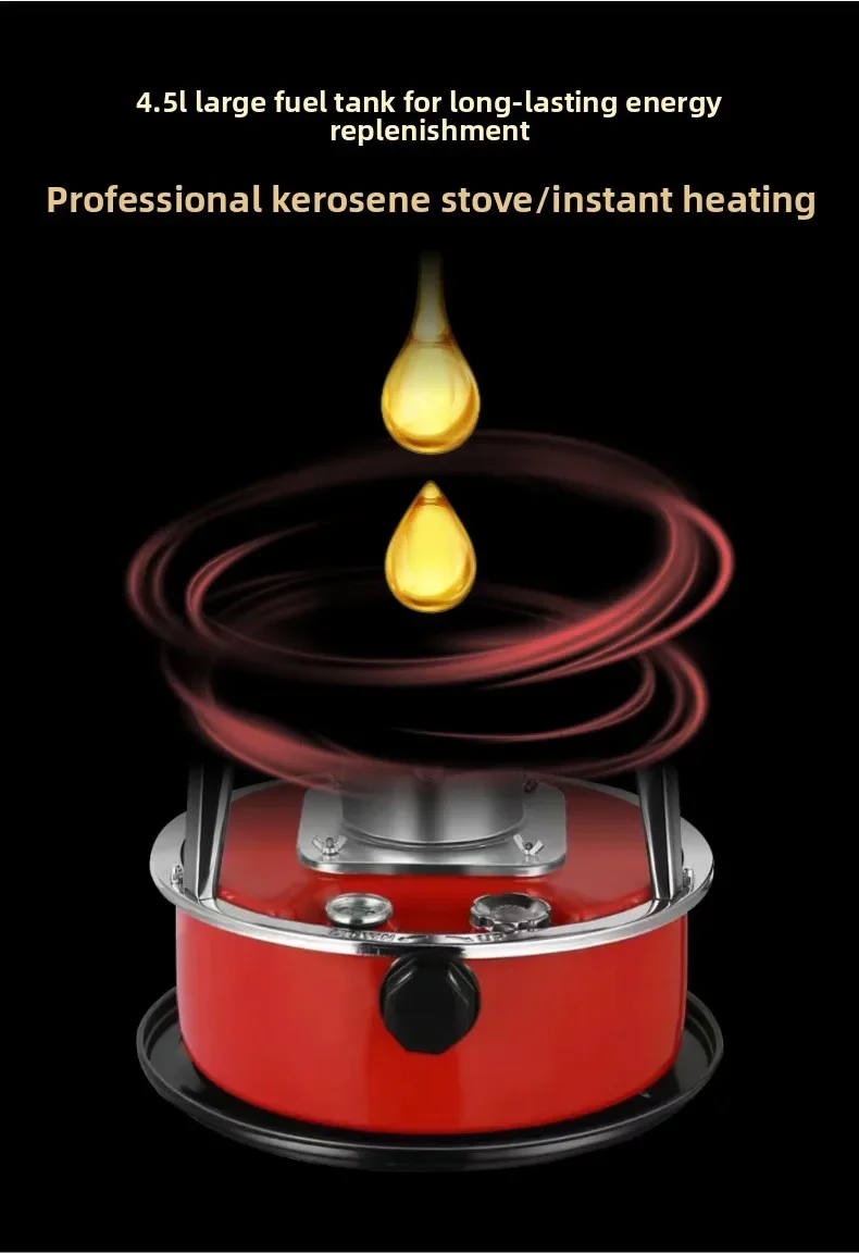 Steel Kerosene Heater, Stainless, H085-5KG, Portable - detail 10