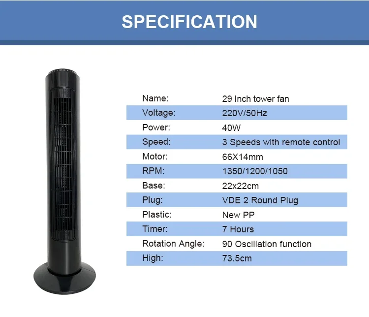 Tower, 40W, 40W(0.05hp), Plastic - detail 4
