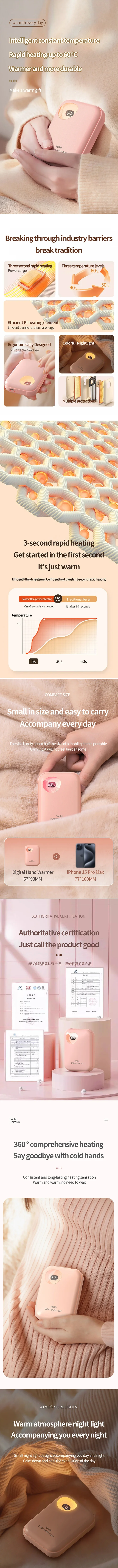 Hand Warmer, Hxtc88, Portable, USB - detail 2