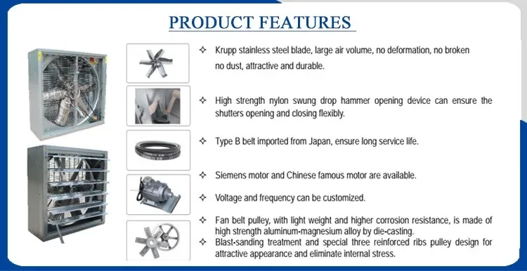 Industrial Electric Exhaust Fan, 120 V, 5700-56000m3 - detail 4