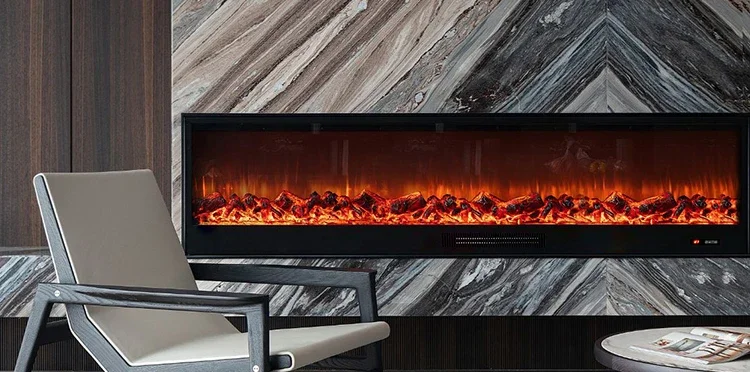 Electric Fireplace, LED, Steel - detail 46