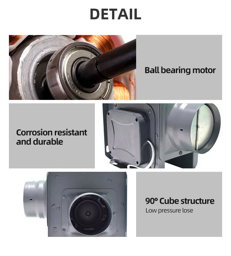 Centrifugal Split Duct Fan, Axial, Stainless Steel, FAX10-15E - detail 16