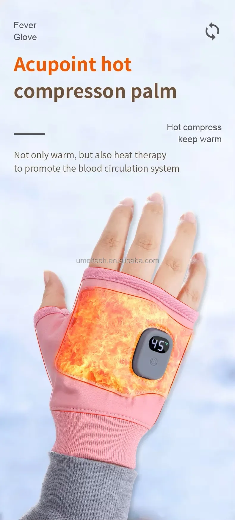 Hand Warmer, 2000Mah, Bamboo Charcoal Yarn, Wrist Support - detail 6