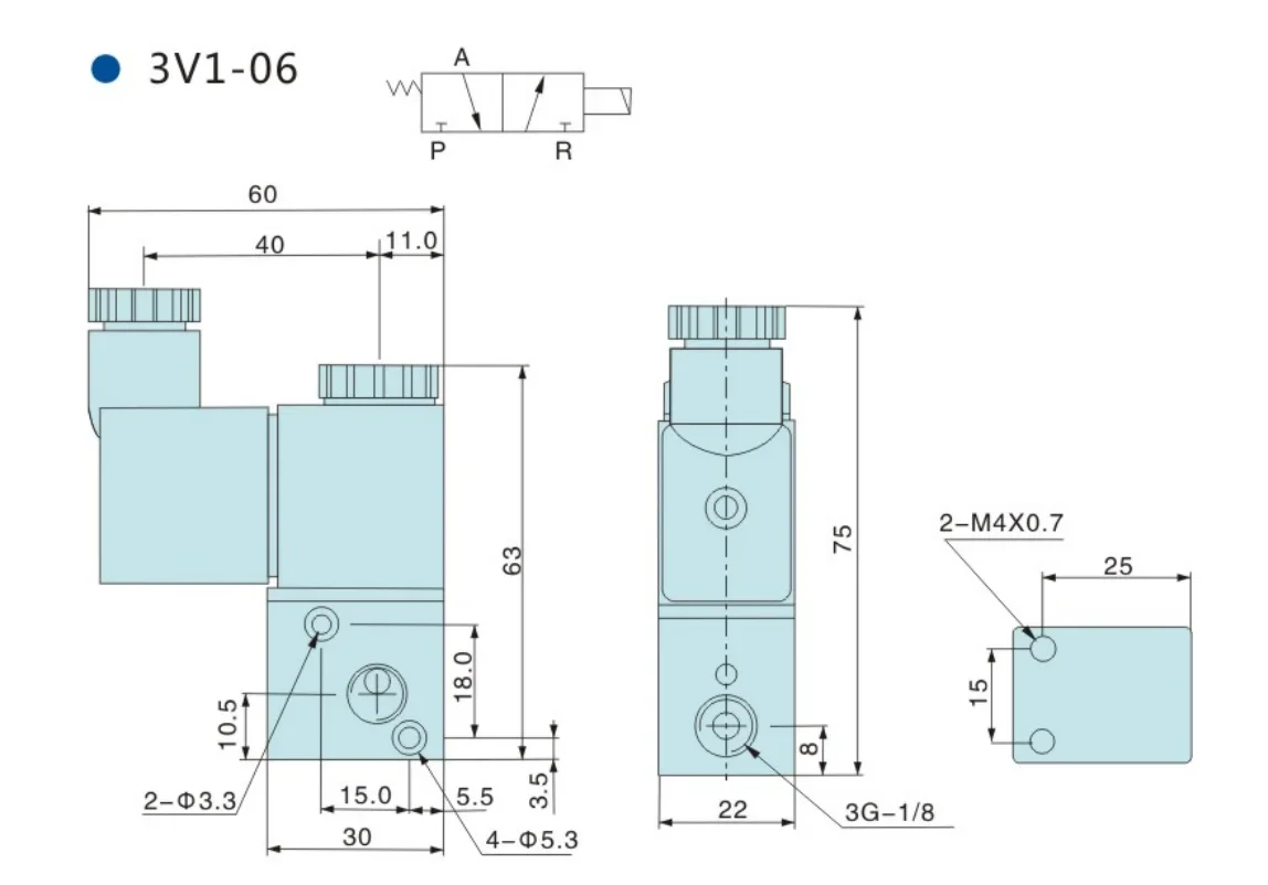 Way Valve, 3V1-06, 24V, 110V, 220V - detail 8