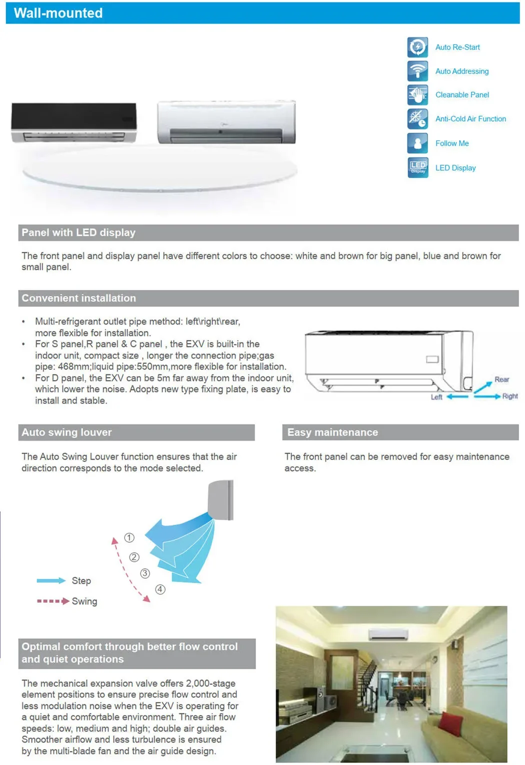 Ceiling Floor VRF Central Air Conditioner, Multi-Split, WiFi Control - detail 4