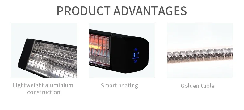 Mounted Ceiling Heater, Wall, 2000 W, Metal - detail 14