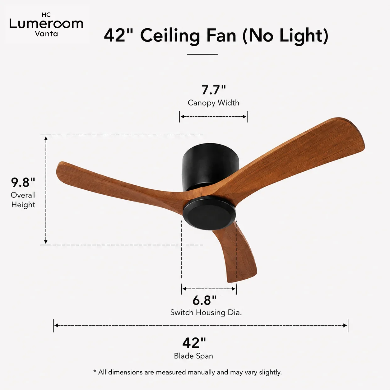 Ceiling Fan, USA, 35W(0.05hp), Wood+Metal - detail 12