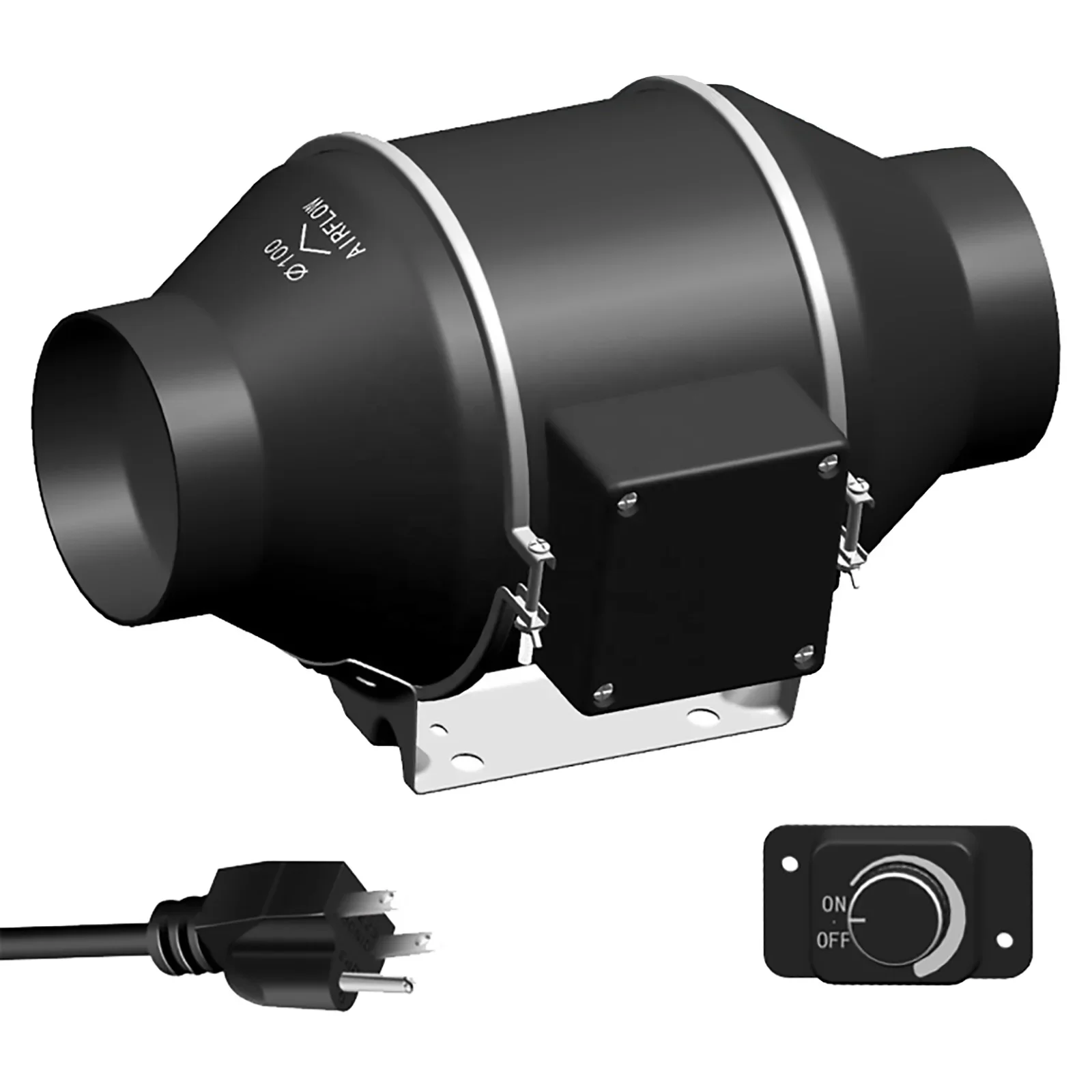 In-line Duct Fan, 4-inch, 212, CFM, 0-100% - detail 2