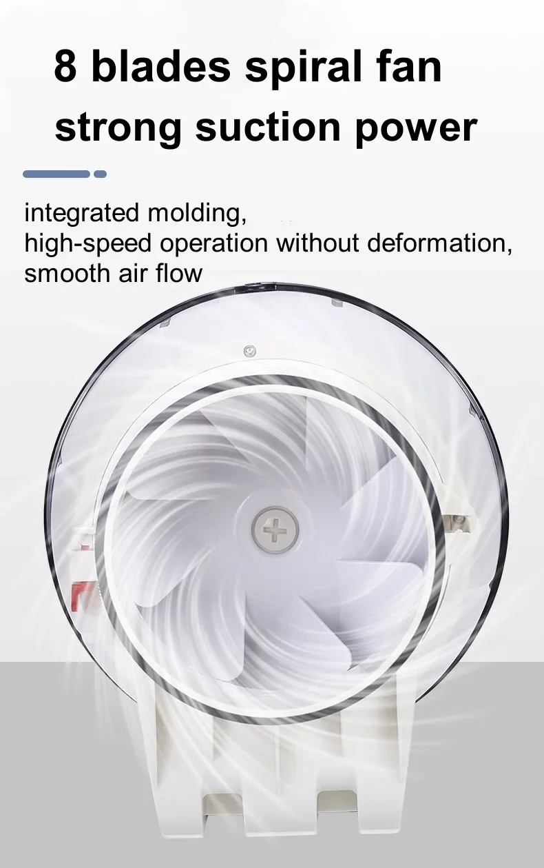 Inline Duct Fan, 220V, 150mm, Plastic - detail 4