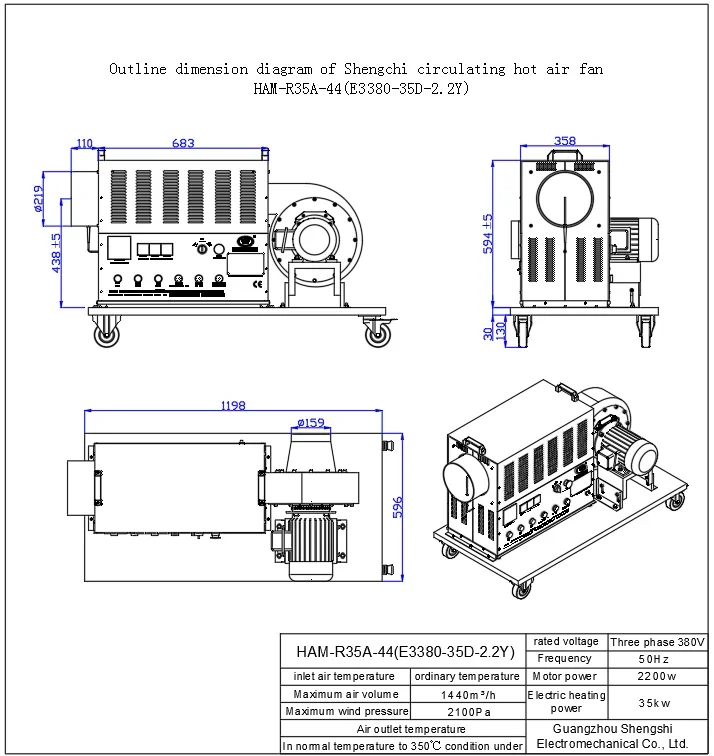 Industrial Electric Circulating Heater, Stainless, Steel - detail 10