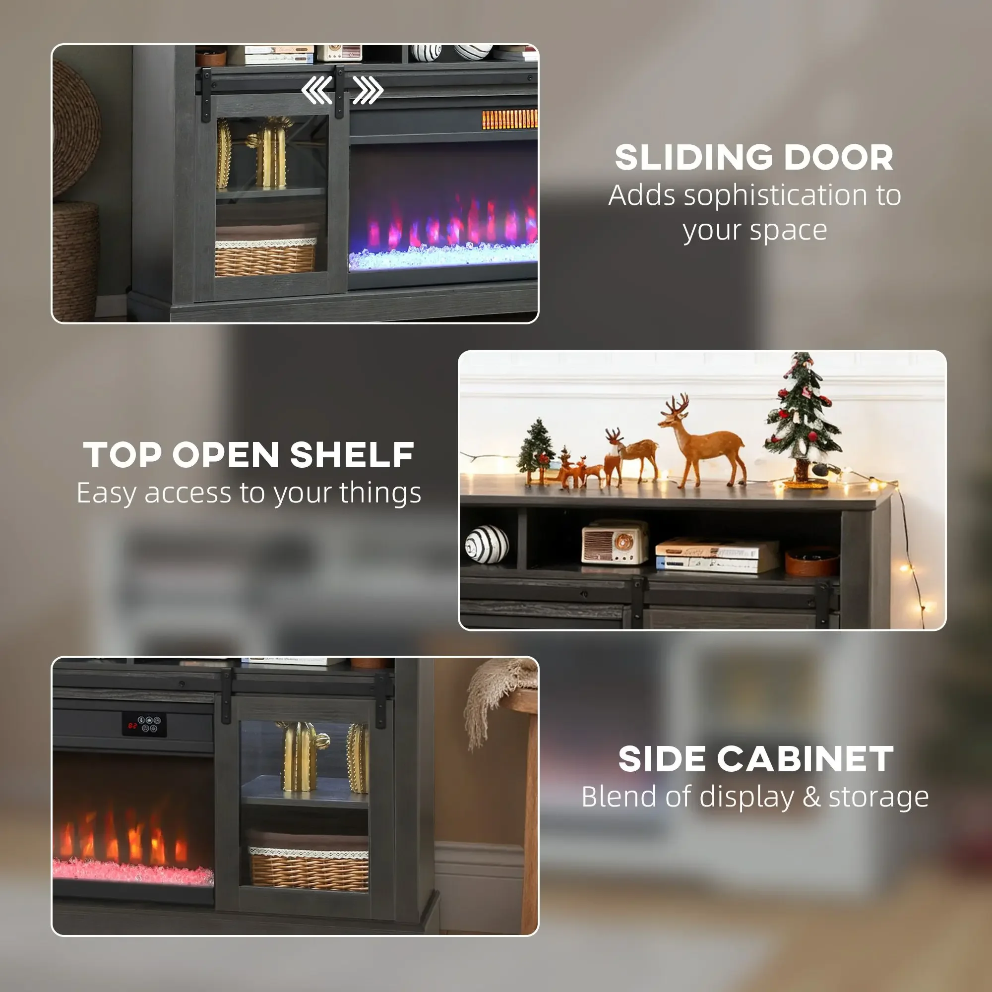 Electric Fireplace, MDF, D0100XUK237 - detail 10