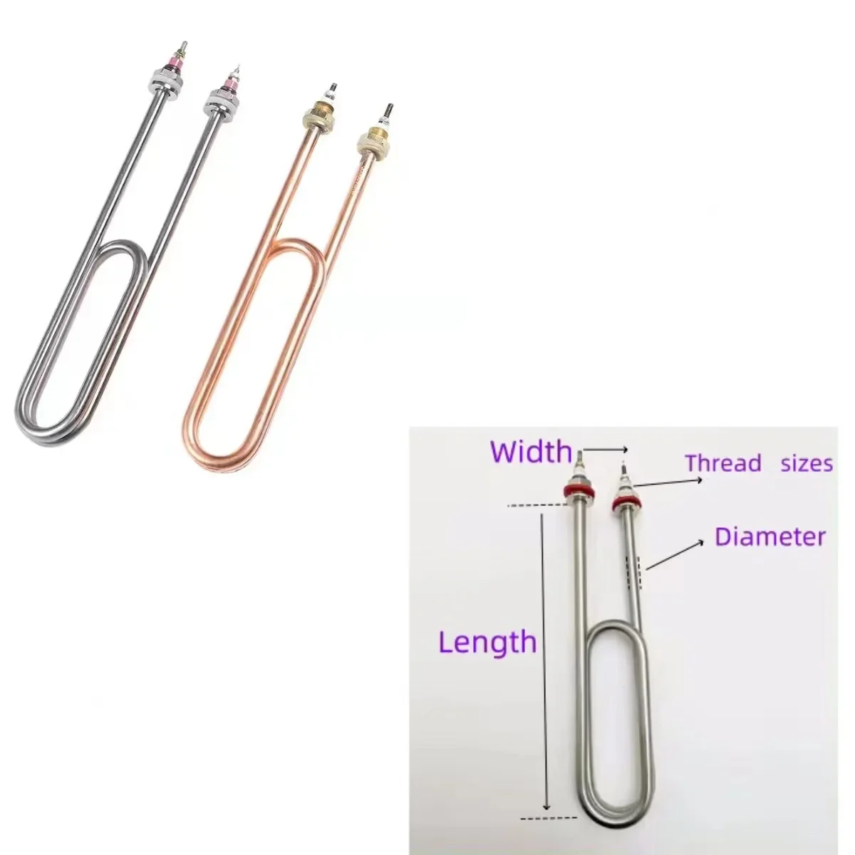 Steel Immersion Tubular Heater, 220V, 380V, Stainless, 8Kw - detail 12