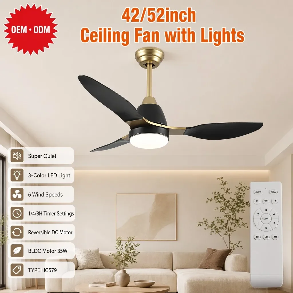 Led Ceiling Fan, ABS, 42inch, 52inch, 3blades - detail 24