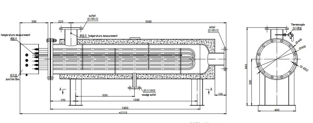 Industrial Custom In-line Heater, 50KW, 110V-600V, Electric - detail 6