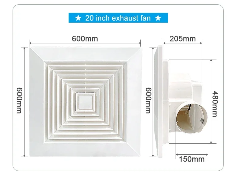 Air Suction Ventilation Fan, Ceiling, Plastic - detail 20