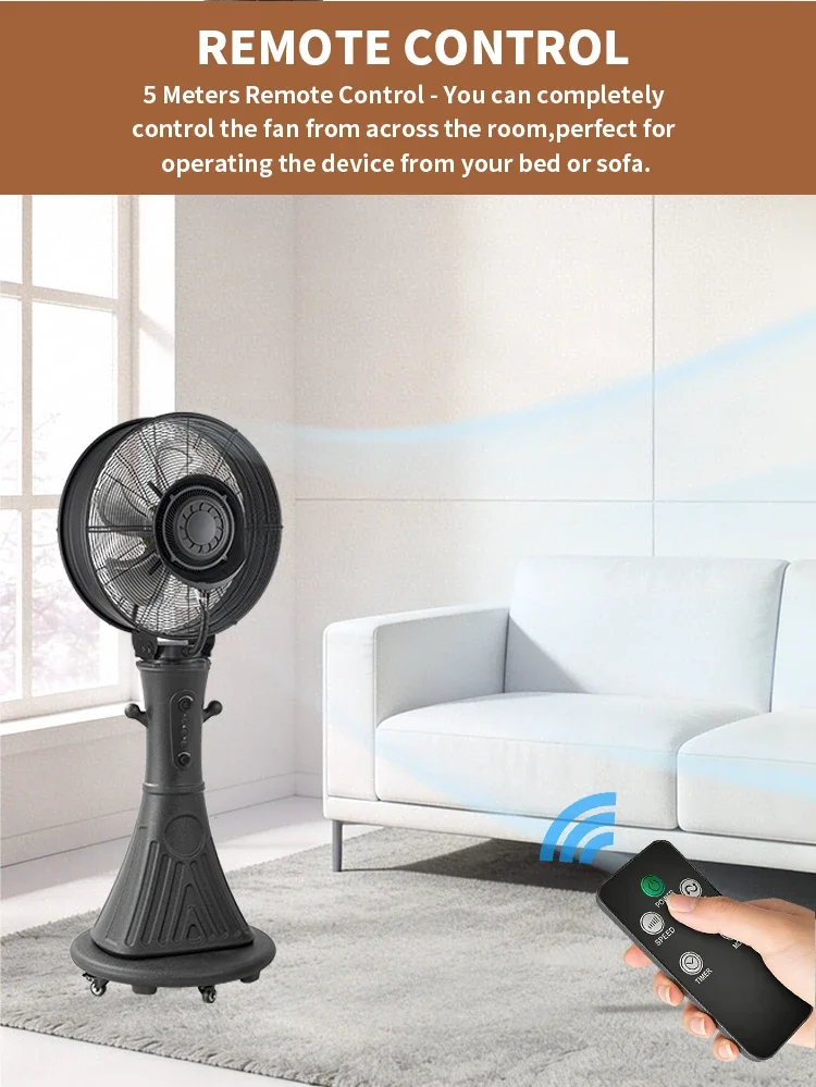 2026 New 26 Inch Electric Mist Fan 100% Pure Copper Motor air Cooler Mist Fan - detail 10