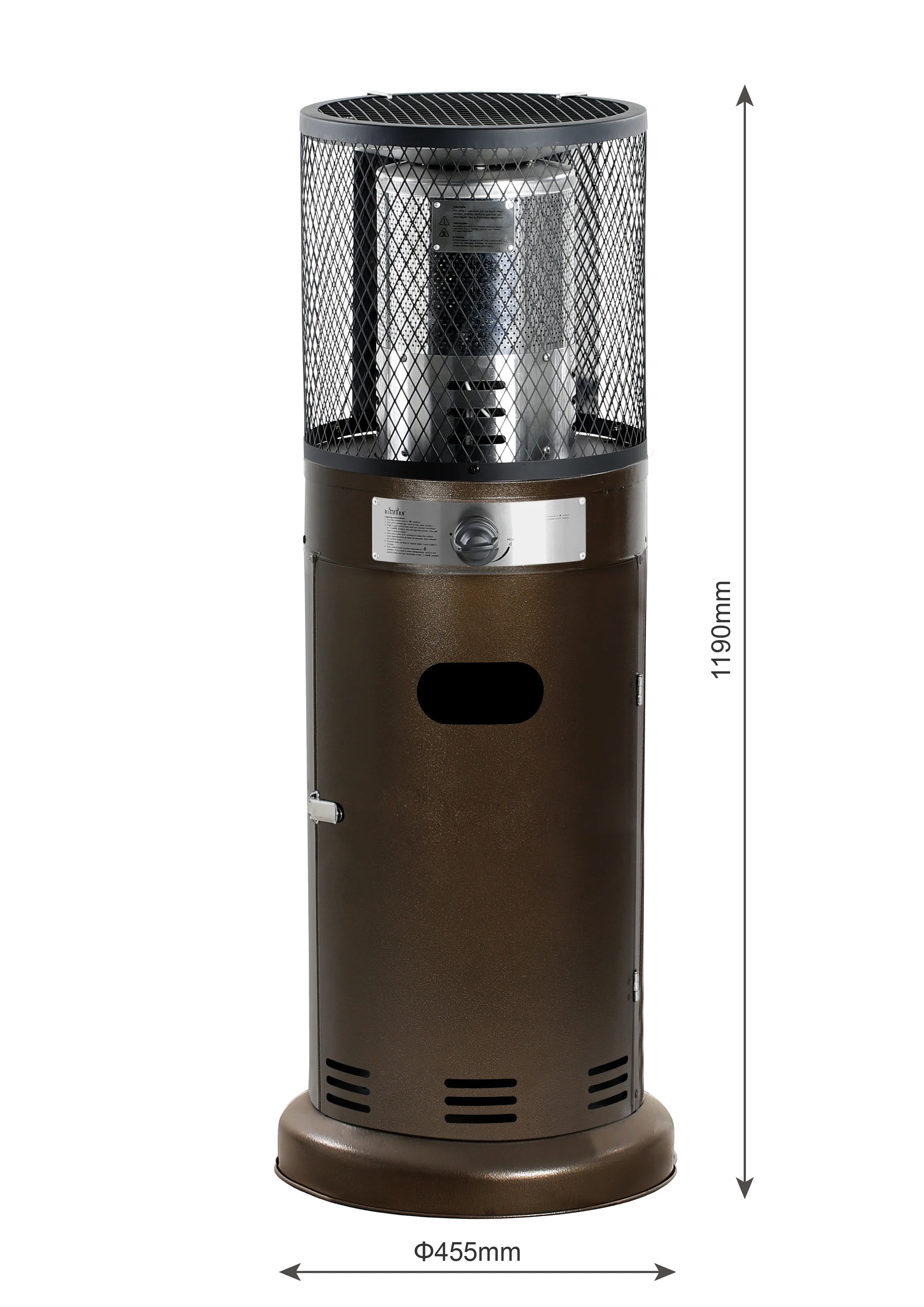 Patio Heater, Portable, Steel, 11kW - detail 10