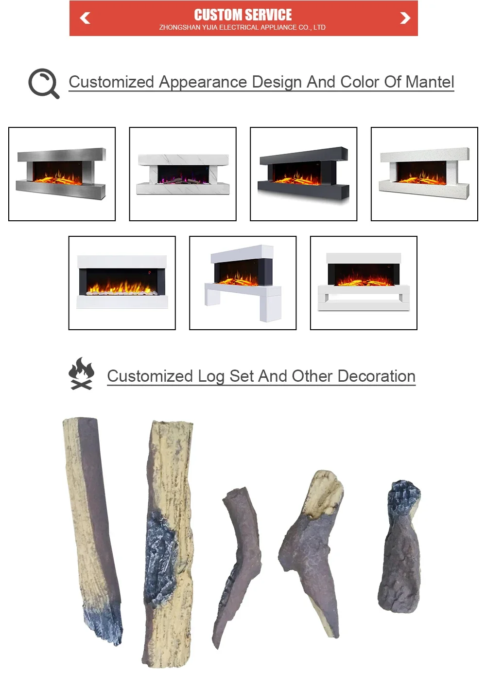 Electric Fireplace, 220V-240V, 1000W - detail 12