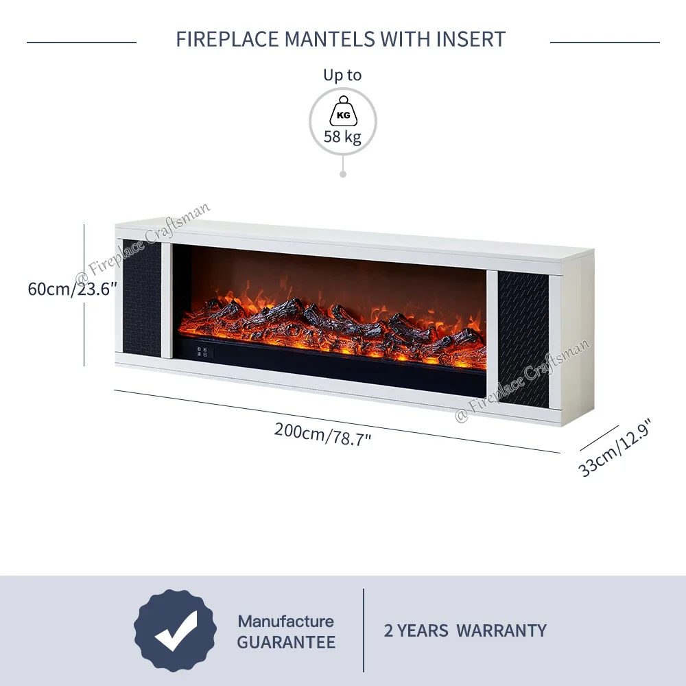 Electric Fireplace, 399S, Wooden - detail 10
